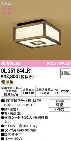 ODELIC ǥå 󥰥饤 OL251844LR1 ᥤ̿