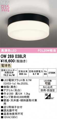 ODELIC ǥå Х롼饤 OW269038LR ᥤ̿