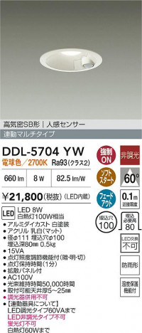 ʼ̿ | DAIKO ŵ LED ʹ󥵡ե饤 DDL-5704YW | ̿ LIGHTSTYLE 饤ȥ