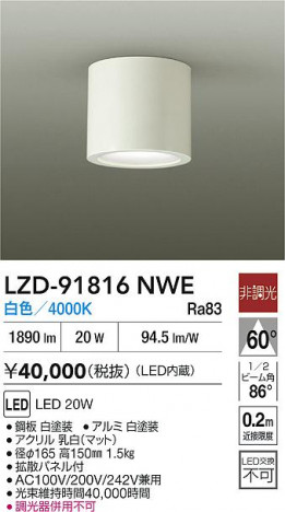 ʼ̿ | DAIKO ŵ LED 󥰥饤 LZD-91816NWE | ̿ LIGHTSTYLE 饤ȥ