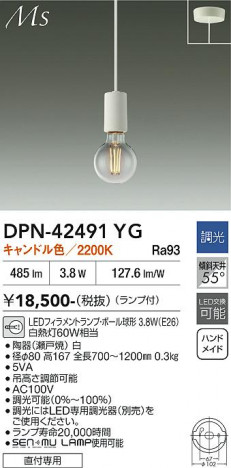 ���ʼ̿� | DAIKO ����ŵ� �ڥ����� DPN-42491YG