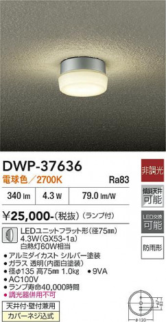���ʼ̿� | DAIKO ����ŵ� ����������󥰥饤�� DWP-37636