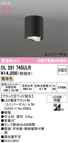 ñ�ʲ���ODELIC �����ǥ�å� LED ����������󥰥饤�� OL291745ULR | ���������̿����䡦����ƥꥢ���������Ρڥ饤�ȥ��������