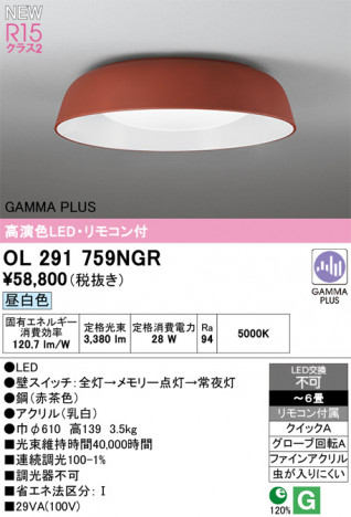 ñ�ʲ���ODELIC �����ǥ�å� LED ������󥰥饤�� OL291759NGR | ���������̿����䡦����ƥꥢ���������Ρڥ饤�ȥ��������