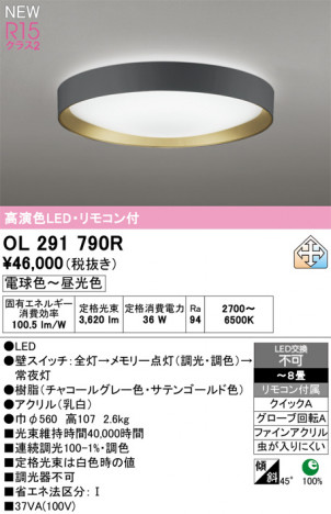 ñ�ʲ���ODELIC �����ǥ�å� LED ������󥰥饤�� OL291790R | ���������̿����䡦����ƥꥢ���������Ρڥ饤�ȥ��������