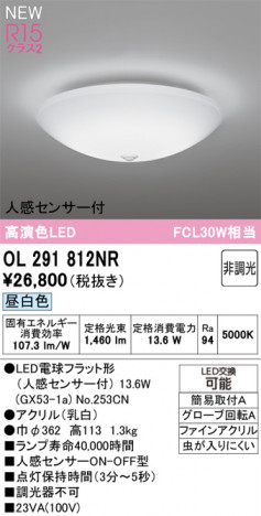 ñ�ʲ���ODELIC �����ǥ�å� LED ����������󥰥饤�� OL291812NR | ���������̿����䡦����ƥꥢ���������Ρڥ饤�ȥ��������