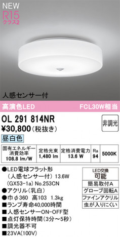 ñ�ʲ���ODELIC �����ǥ�å� LED ����������󥰥饤�� OL291814NR | ���������̿����䡦����ƥꥢ���������Ρڥ饤�ȥ��������