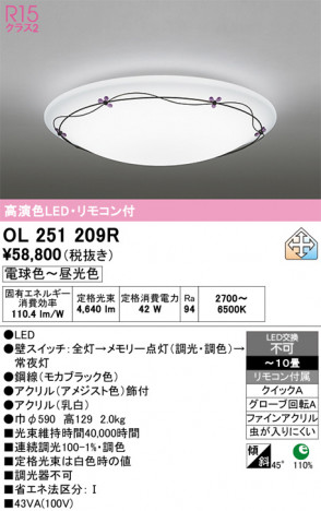 ñ�ʲ���ODELIC �����ǥ�å� LED ������󥰥饤�� OL251209R | ���������̿����䡦����ƥꥢ���������Ρڥ饤�ȥ��������