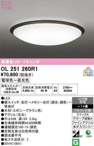 ñ�ʲ���ODELIC �����ǥ�å� LED ������󥰥饤�� OL251260R1 | ���������̿����䡦����ƥꥢ���������Ρڥ饤�ȥ��������