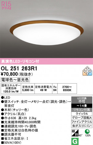 ñ�ʲ���ODELIC �����ǥ�å� LED ������󥰥饤�� OL251263R1 | ���������̿����䡦����ƥꥢ���������Ρڥ饤�ȥ��������