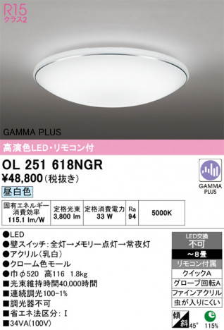 ñ�ʲ���ODELIC �����ǥ�å� LED ������󥰥饤�� OL251618NGR | ���������̿����䡦����ƥꥢ���������Ρڥ饤�ȥ��������