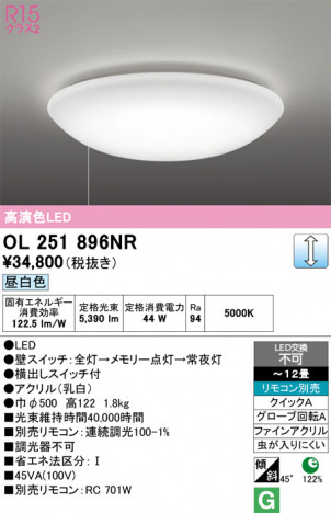 ñ�ʲ���ODELIC �����ǥ�å� LED ������󥰥饤�� OL251896NR | ���������̿����䡦����ƥꥢ���������Ρڥ饤�ȥ��������
