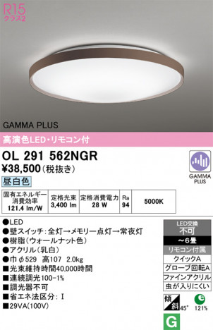ñ�ʲ���ODELIC �����ǥ�å� LED ������󥰥饤�� OL291562NGR | ���������̿����䡦����ƥꥢ���������Ρڥ饤�ȥ��������