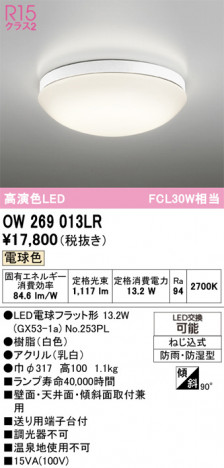 ñ�ʲ���ODELIC �����ǥ�å� LED �Х��롼��饤�� OW269013LR | ���������̿����䡦����ƥꥢ���������Ρڥ饤�ȥ��������