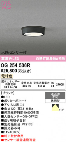ñ�ʲ���ODELIC �����ǥ�å� LED �������ƥꥢ�饤�� OG254536R | ���������̿����䡦����ƥꥢ���������Ρڥ饤�ȥ��������