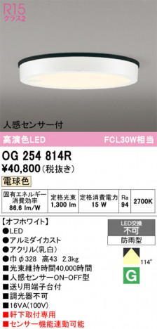 ñ�ʲ���ODELIC �����ǥ�å� LED �������ƥꥢ�饤�� OG254814R | ���������̿����䡦����ƥꥢ���������Ρڥ饤�ȥ��������