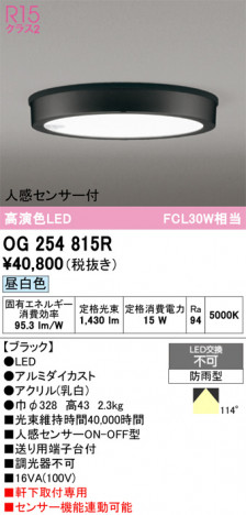 ñ�ʲ���ODELIC �����ǥ�å� LED �������ƥꥢ�饤�� OG254815R | ���������̿����䡦����ƥꥢ���������Ρڥ饤�ȥ��������