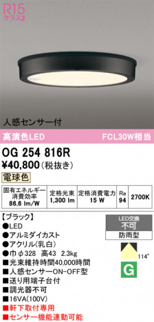 ñ�ʲ���ODELIC �����ǥ�å� LED �������ƥꥢ�饤�� OG254816R | ���������̿����䡦����ƥꥢ���������Ρڥ饤�ȥ��������