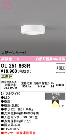 ñ�ʲ���ODELIC �����ǥ�å� LED ����������󥰥饤�� OL251863R | ���������̿����䡦����ƥꥢ���������Ρڥ饤�ȥ��������