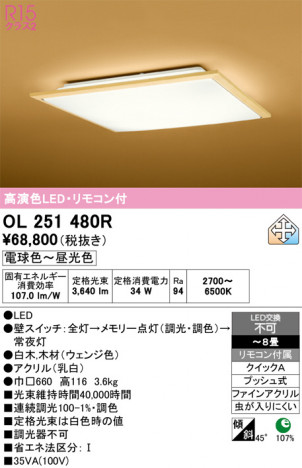 ñ�ʲ���ODELIC �����ǥ�å� LED ������󥰥饤�� OL251480R | ���������̿����䡦����ƥꥢ���������Ρڥ饤�ȥ��������