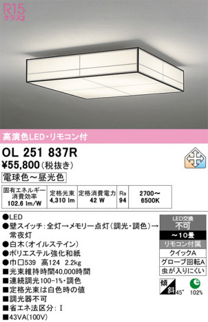 ñ�ʲ���ODELIC �����ǥ�å� LED ������󥰥饤�� OL251837R | ���������̿����䡦����ƥꥢ���������Ρڥ饤�ȥ��������