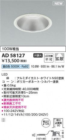 ���β��� | KOIZUMI �������߾��� LED������饤�� AD58127 | ���������̿����䡦����ƥꥢ���������� �饤�ȥ�������
