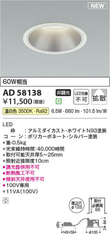 ���β��� | KOIZUMI �������߾��� LED������饤�� AD58138 | ���������̿����䡦����ƥꥢ���������� �饤�ȥ�������