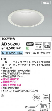 ���β��� | KOIZUMI �������߾��� LED������饤�� AD58200 | ���������̿����䡦����ƥꥢ���������� �饤�ȥ�������