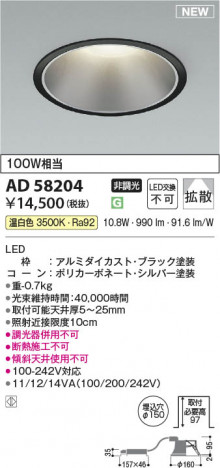 ���β��� | KOIZUMI �������߾��� LED������饤�� AD58204 | ���������̿����䡦����ƥꥢ���������� �饤�ȥ�������