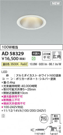 ���β��� | KOIZUMI �������߾��� LED������饤�� AD58329 | ���������̿����䡦����ƥꥢ���������� �饤�ȥ�������