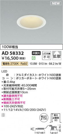 ���β��� | KOIZUMI �������߾��� LED������饤�� AD58332 | ���������̿����䡦����ƥꥢ���������� �饤�ȥ�������