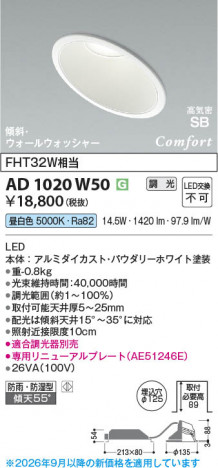 ���β��� | KOIZUMI �������߾��� LED�ⵤ̩SB������饤�� AD1020W50 | ���������̿����䡦����ƥꥢ���������� �饤�ȥ�������