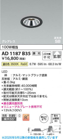 ���β��� | KOIZUMI �������߾��� LED�ⵤ̩SB������饤�� AD1187B35 | ���������̿����䡦����ƥꥢ���������� �饤�ȥ�������
