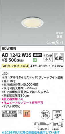 ���β��� | KOIZUMI �������߾��� LED�ⵤ̩SB������饤�� AD1242W35 | ���������̿����䡦����ƥꥢ���������� �饤�ȥ�������