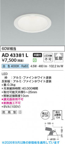 ���β��� | KOIZUMI �������߾��� LED������饤�� AD43381L | ���������̿����䡦����ƥꥢ���������� �饤�ȥ�������