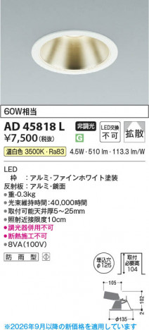 ���β��� | KOIZUMI �������߾��� LED������饤�� AD45818L | ���������̿����䡦����ƥꥢ���������� �饤�ȥ�������