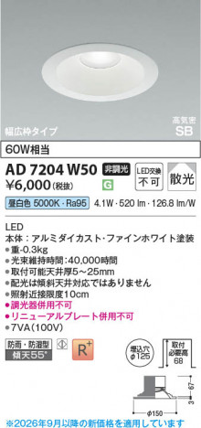 ���β��� | KOIZUMI �������߾��� LED�ⵤ̩SB������饤�� AD7204W50 | ���������̿����䡦����ƥꥢ���������� �饤�ȥ�������
