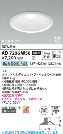 ���β��� | KOIZUMI �������߾��� LED�ⵤ̩SB������饤�� AD7206W50 | ���������̿����䡦����ƥꥢ���������� �饤�ȥ�������