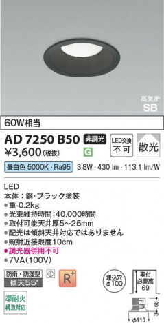 ���β��� | KOIZUMI �������߾��� LED�ⵤ̩SB������饤�� AD7250B50 | ���������̿����䡦����ƥꥢ���������� �饤�ȥ�������