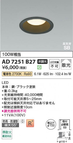 ���β��� | KOIZUMI �������߾��� LED�ⵤ̩SB������饤�� AD7251B27 | ���������̿����䡦����ƥꥢ���������� �饤�ȥ�������