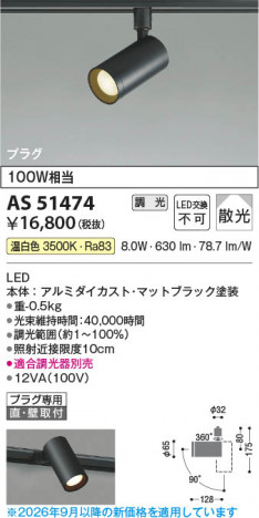 ���β��� | KOIZUMI �������߾��� LED���ݥåȥ饤�� AS51474 | ���������̿����䡦����ƥꥢ���������� �饤�ȥ�������