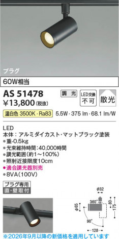 ���β��� | KOIZUMI �������߾��� LED���ݥåȥ饤�� AS51478 | ���������̿����䡦����ƥꥢ���������� �饤�ȥ�������