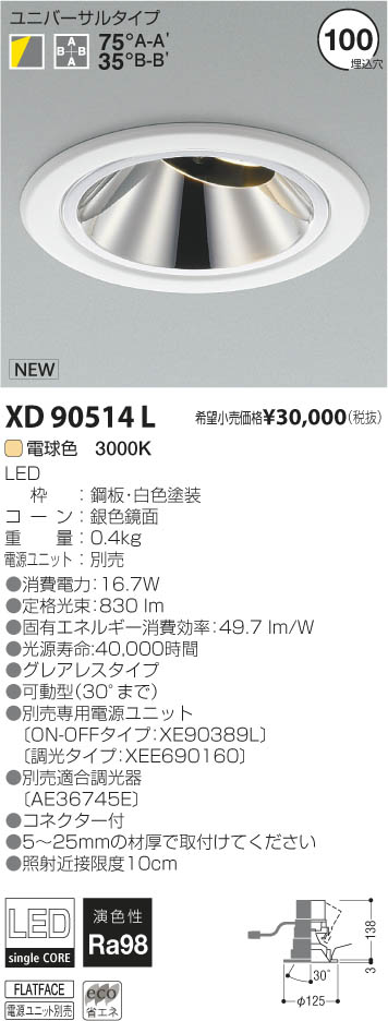 �������߾��� KOIZUMI LED��˥С����������饤�� XD90514L ���β���