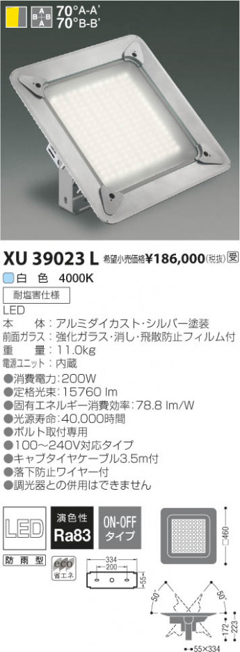 �������߾��� KOIZUMI LED�ޥ���١����饤�� XU39023L ���β���