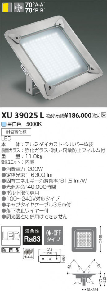 �������߾��� KOIZUMI LED�ޥ���١����饤�� XU39025L ���β���