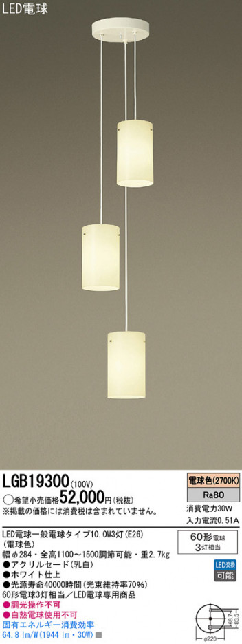 Panasonic LED �����ǥꥢ LGB19300 �ᥤ��̿�