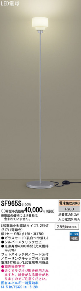 Panasonic LED ������� SF965S �ᥤ��̿�