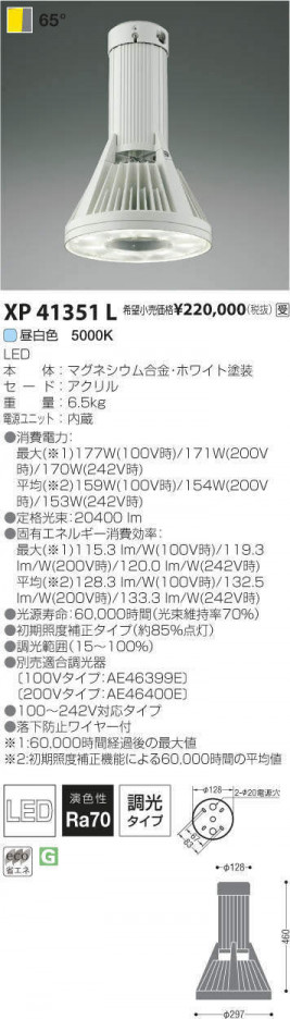 �������߾��� KOIZUMI LED �ڥ����� XP41351L �ᥤ��̿�