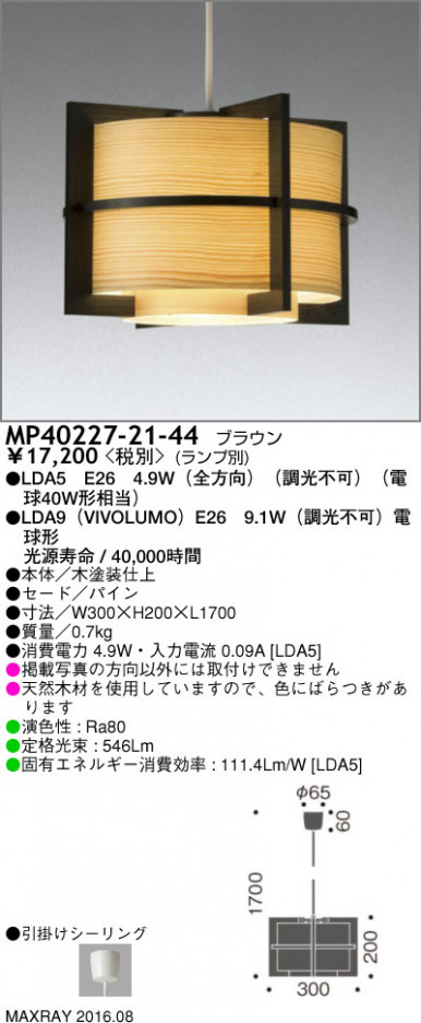 �ޥå����쥤 MAXRAY LED�ڥ����� MP40227-21-44 �ᥤ��̿�