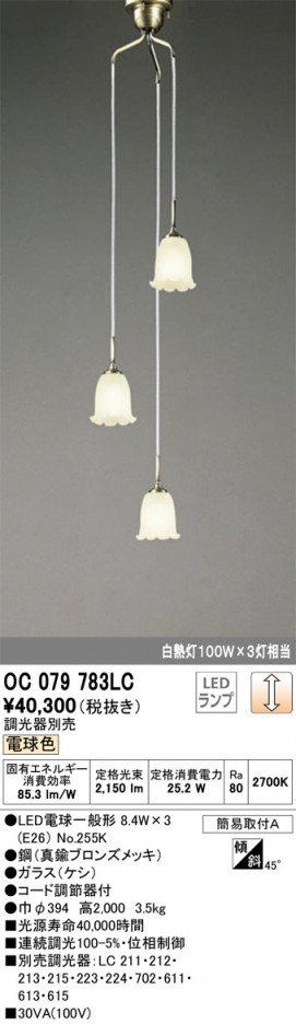 ODELIC �����ǥ�å� ��ȴ������ OC079783LC �ᥤ��̿�